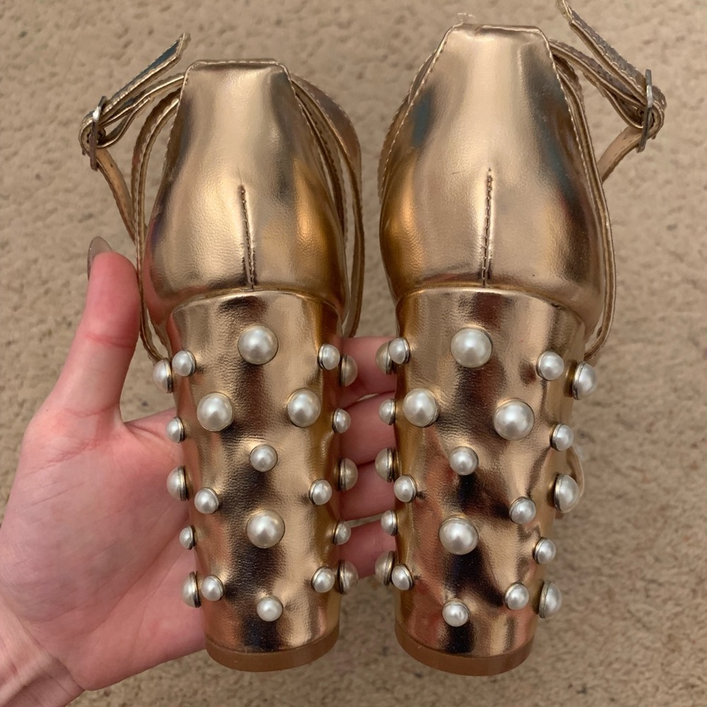 Steve Madden Rose Gold/Pearl Madiera Heels